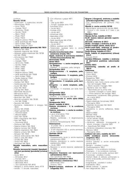 codici patologie elenco alfabetico s_z - TorinoMedica.com