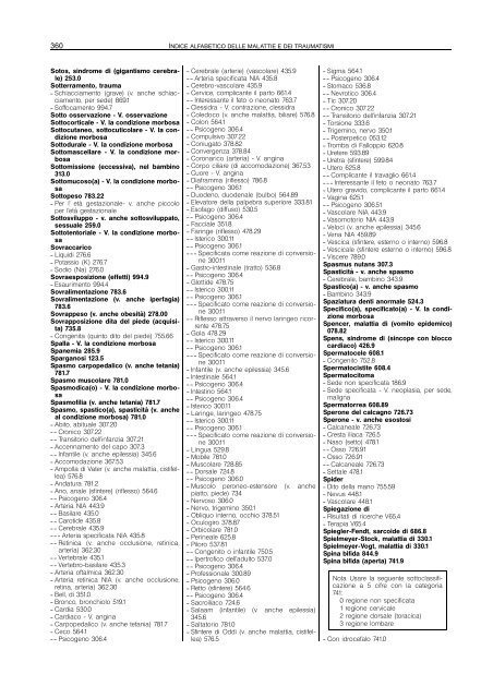 codici patologie elenco alfabetico s_z - TorinoMedica.com