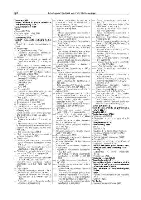 codici patologie elenco alfabetico s_z - TorinoMedica.com