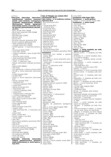 codici patologie elenco alfabetico s_z - TorinoMedica.com