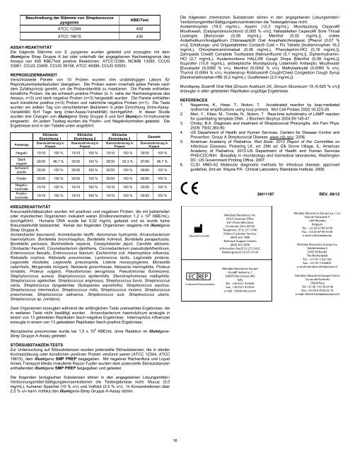 Group A Streptococcus (Group A Strep) - Meridian Bioscience, Inc.