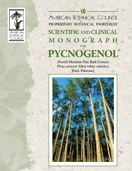 Pycnogenol Monograph - American Botanical Council