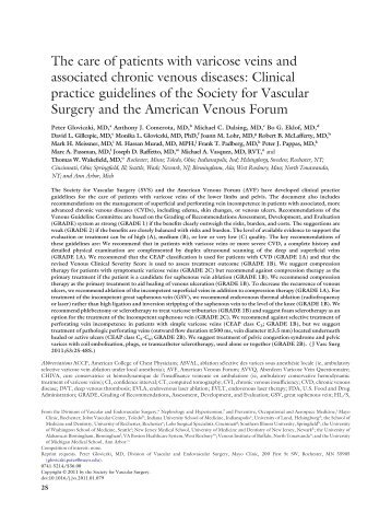 The care of patients with varicose veins and associated chronic ...