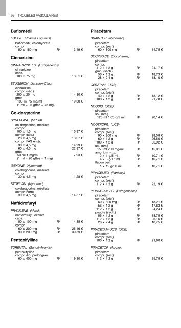 REPERTOIRE COMMENTE DES MEDICAMENTS 2011 - CBIP