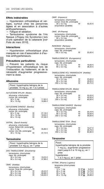 REPERTOIRE COMMENTE DES MEDICAMENTS 2011 - CBIP