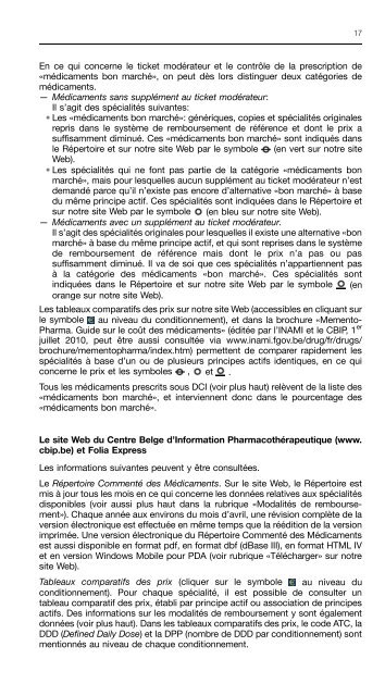 REPERTOIRE COMMENTE DES MEDICAMENTS 2011 - CBIP