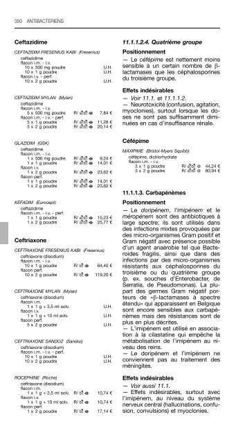 REPERTOIRE COMMENTE DES MEDICAMENTS 2011 - CBIP