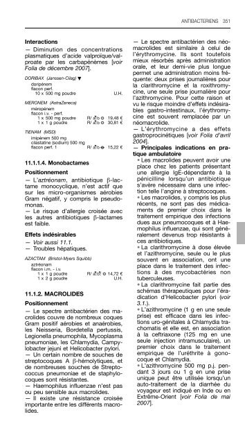 REPERTOIRE COMMENTE DES MEDICAMENTS 2011 - CBIP