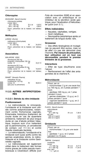 REPERTOIRE COMMENTE DES MEDICAMENTS 2011 - CBIP