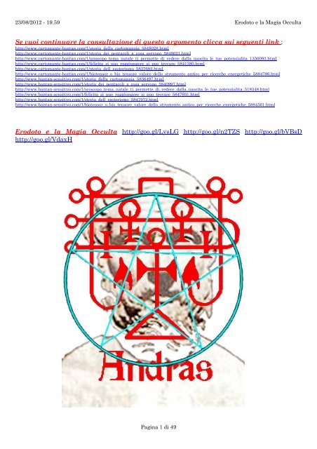 Erodoto e la Magia Occulta