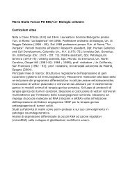 Maria Giulia Farace PO BIO/13- Biologia cellulare Curriculum vitae ...