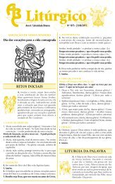 RITOS INICIAIS LITURGIA DA PALAVRA - Diocese de Santo André