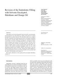 Revision of the Endodontic Filling with Solvents Eucalyptol ...