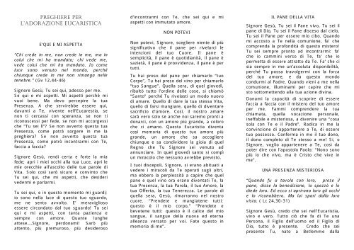Preghiere Per L Adorazione Eucaristica 44. preghiere per l'adorazione eucaristica - Piccoli figli della Luce