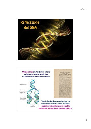 Replicazione del DNA - Emidio Albertini