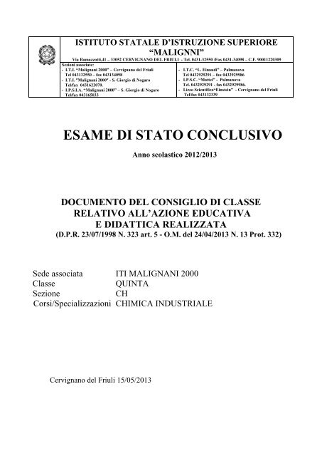 ITICV_5CH_Documento 15 maggio_12_13.pdf - isismalignani.it ...