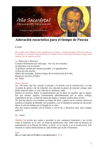 Adoración eucarística para el tiempo de Pascua - Iglesia en Asturias