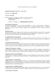 classe: 3^ sezione: g programma svolto - Liceo scientifico statale ...