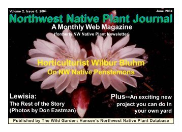 June 2004 - Wallace W. Hansen Northwest Native Plants