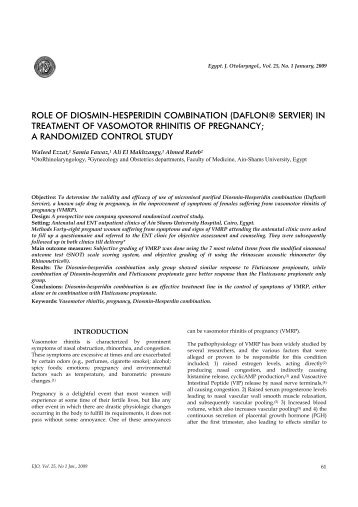 ROLE OF DIOSMIN-HESPERIDIN COMBINATION (DAFLON ...