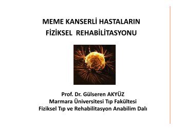 meme kanserli hastaların fiziksel rehabilitasyonu - maymet