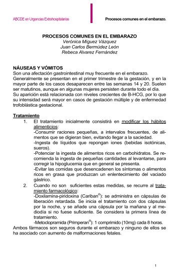 Procesos comunes en el embarazo - ABCDE en Urgencias ...