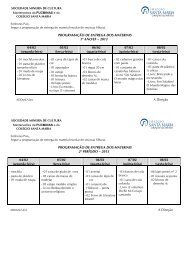 ENTREGA DE MATERIAIS - MAT ao 1ºEF - Colégio Santa Maria