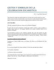 GESTOS Y SIMBOLOS DE LA CELEBRACION EUCARISTICA