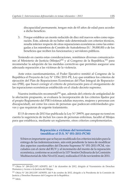 Decimosexto informe AnuAl DefensoríA Pueblo