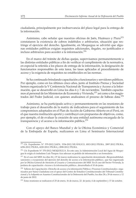 Decimosexto informe AnuAl DefensoríA Pueblo