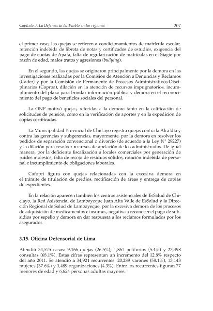 Decimosexto informe AnuAl DefensoríA Pueblo