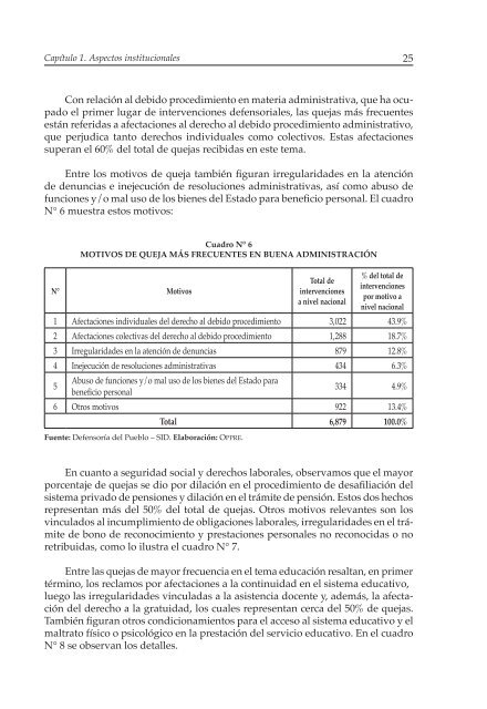 Decimosexto informe AnuAl DefensoríA Pueblo