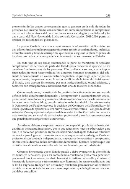 Decimosexto informe AnuAl DefensoríA Pueblo