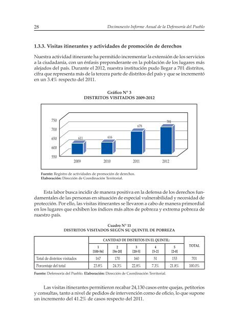 Decimosexto informe AnuAl DefensoríA Pueblo