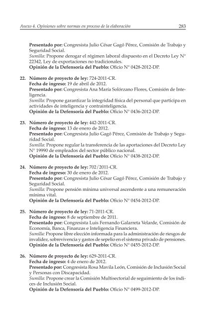 Decimosexto informe AnuAl DefensoríA Pueblo