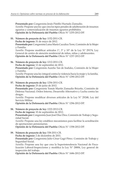 Decimosexto informe AnuAl DefensoríA Pueblo