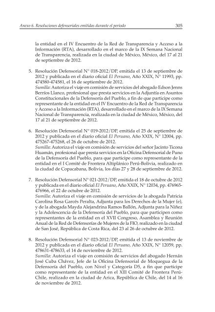 Decimosexto informe AnuAl DefensoríA Pueblo