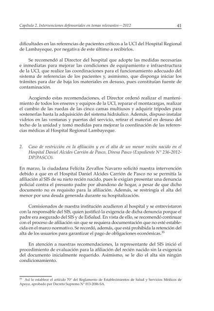 Decimosexto informe AnuAl DefensoríA Pueblo