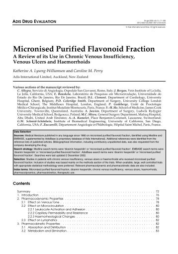 Micronised Purified Flavonoid Fraction - QUONIA