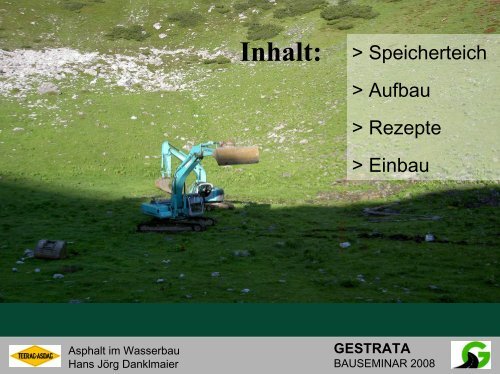 Asphalt im Wasserbau - Gestrata