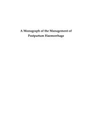 A monograph of the management of postpartum haemorrhage [2011]