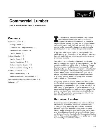 Wood Handbook--Chapter 5--Commercial Lumber - Evenfall Studios
