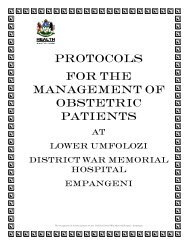 Protocols for the management of obstetric patients