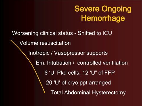 Massive Obstetric Hemorrhage - Health Research at Fernandez ...