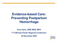 Evidence-based Care: Preventing Postpartum Hemorrhage