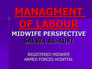 role of midwives salwa al-aufi regestred midwife lobaur ward ...