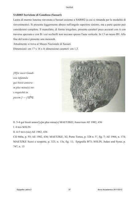 CAR004. Iscrizione di Amabilis, dei serbus. Lastra marmorea ...