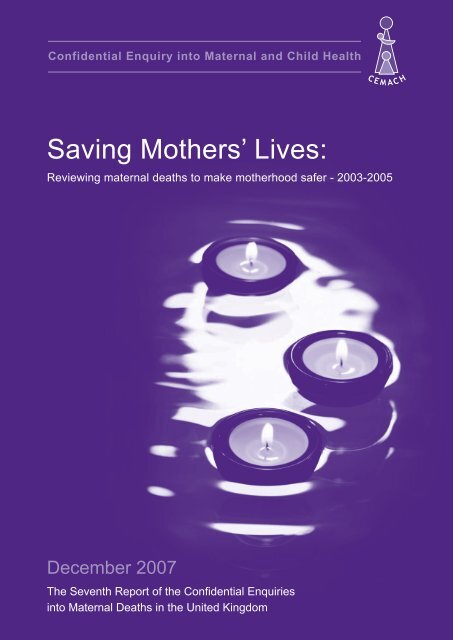 Saving Mothers' Lives: - Public Health Agency for Northern Ireland