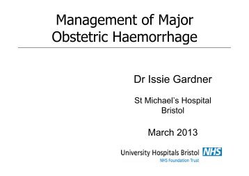 Management of major obstetric haemorrhage - UK Blood ...