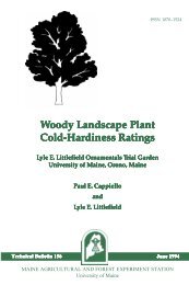 Woody Landscape Plant Cold-Hardiness Ratings - University of Maine